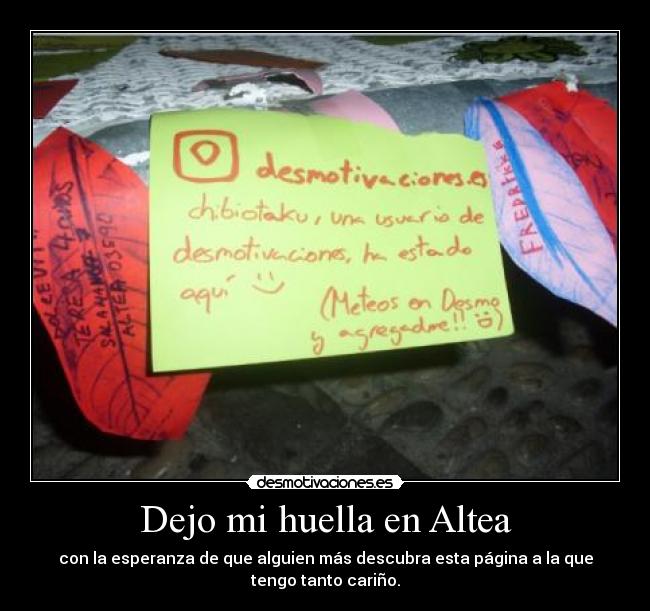 Dejo mi huella en Altea -