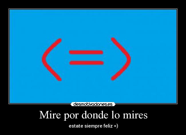 Mire por donde lo mires -
