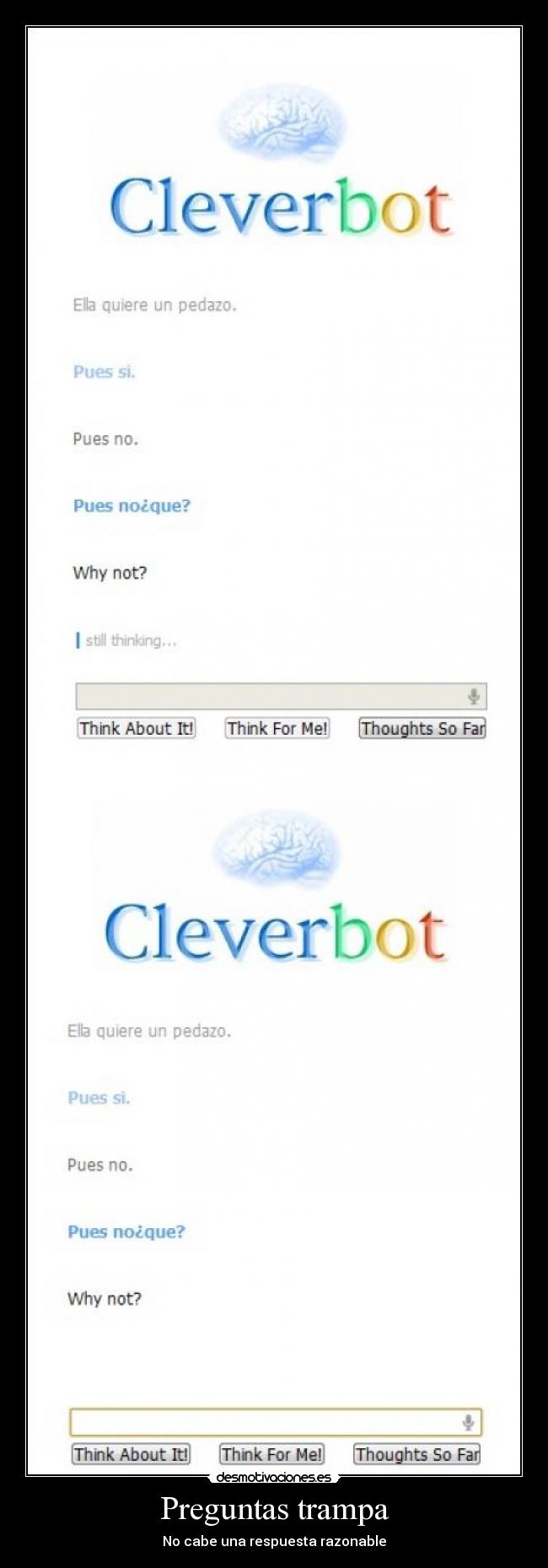 Preguntas trampa - No cabe una respuesta razonable