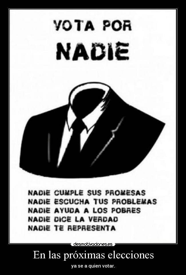 En las próximas elecciones -