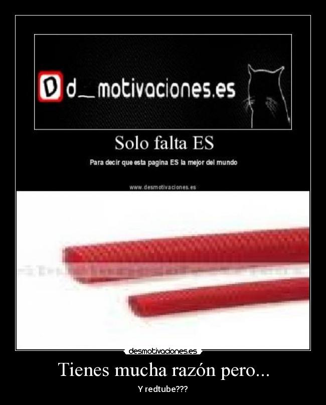 Tienes mucha razón pero... - Y redtube???