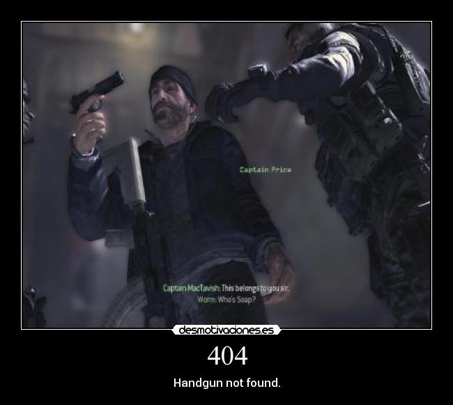 404 - Handgun not found.