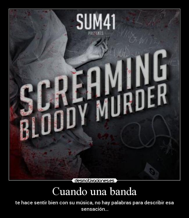 carteles sum 41 screaming musica desmotivaciones