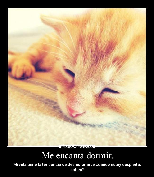 Me encanta dormir. - 