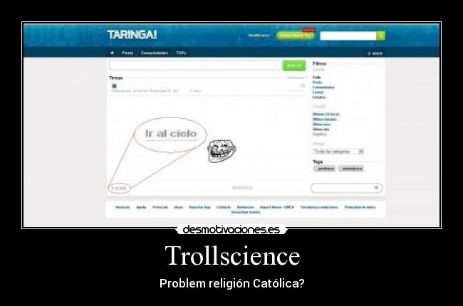 Trollscience - Problem religión Católica?