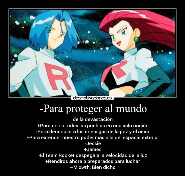 -Para proteger al mundo - 