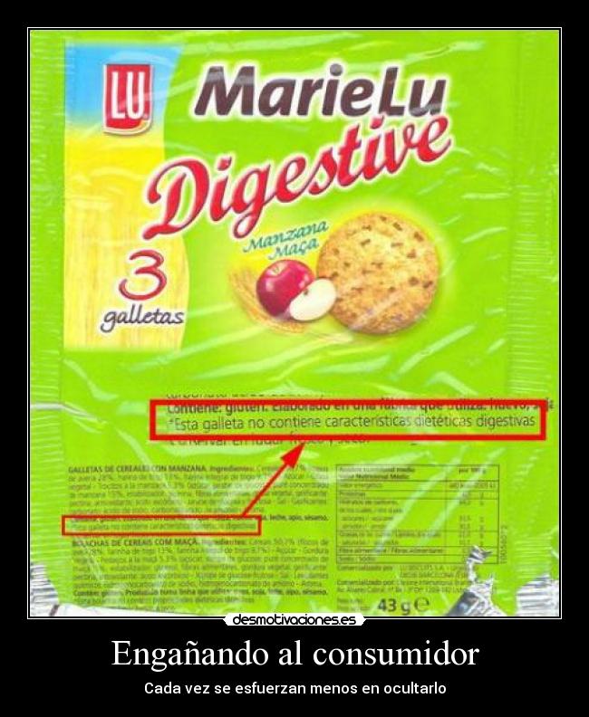 Engañando al consumidor - Cada vez se esfuerzan menos en ocultarlo