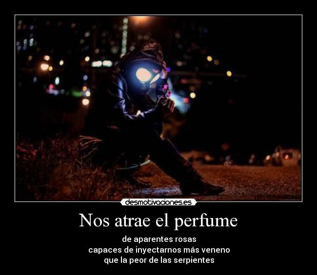 Nos atrae el perfume - de aparentes rosas
capaces de inyectarnos más veneno
que la peor de las serpientes