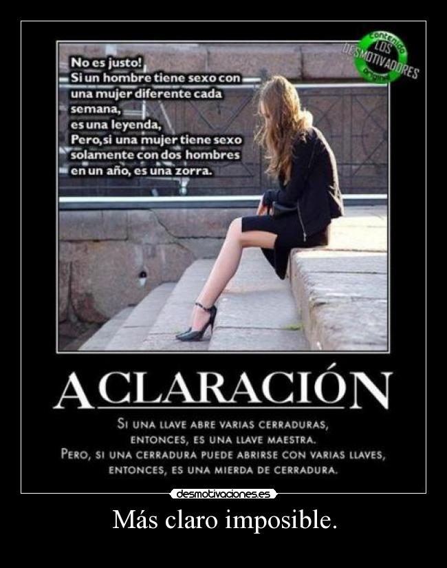 Más claro imposible. - 