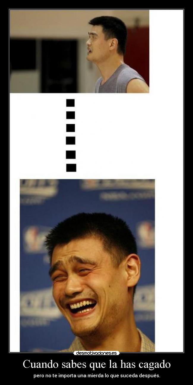 Cuando sabes que la has cagado - pero no te importa una mierda lo que suceda después.