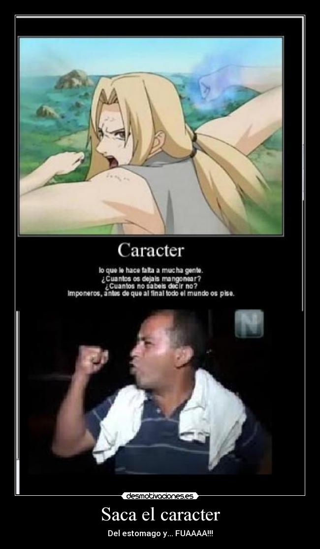 carteles caracter fua caracter estomago desmotivaciones