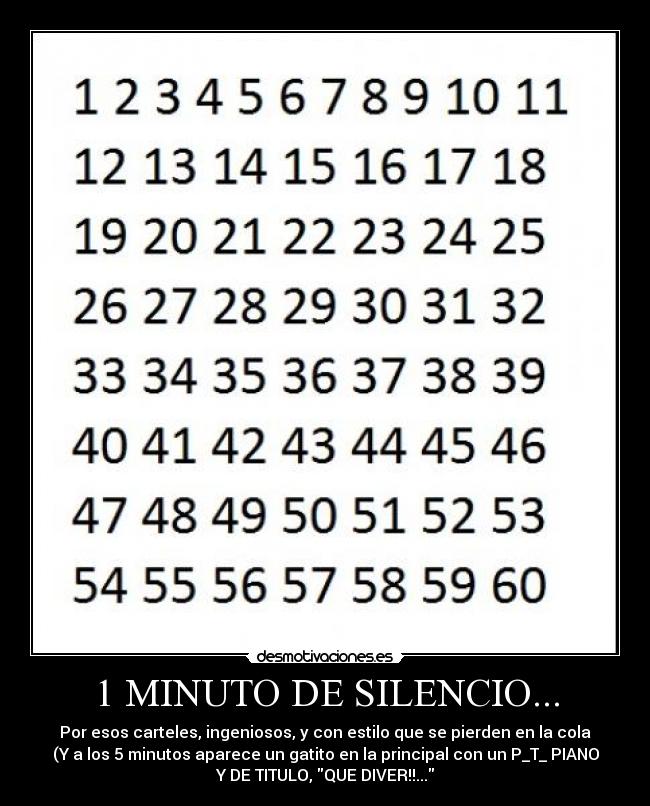 1 MINUTO DE SILENCIO... -