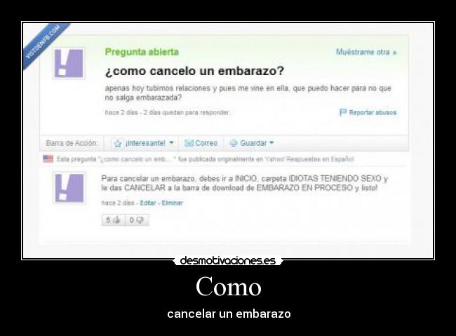 Como - cancelar un embarazo