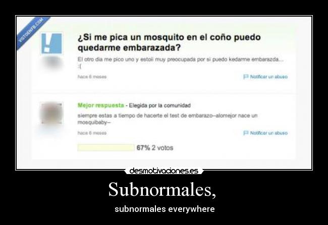 Subnormales, - subnormales everywhere