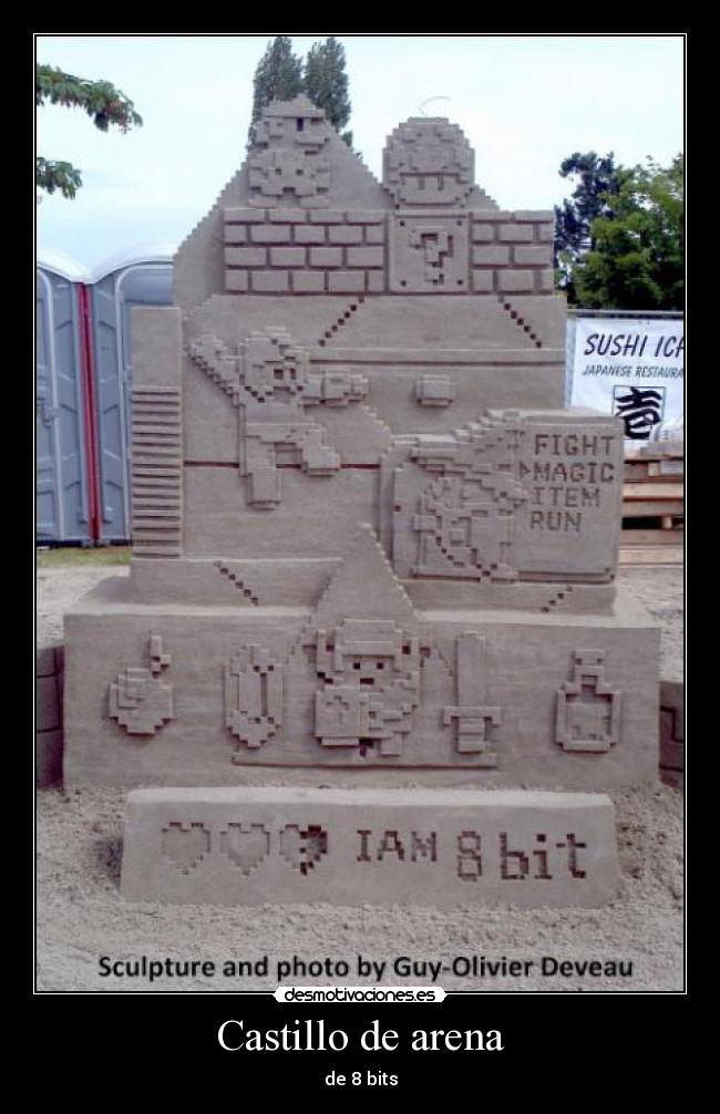 Castillo de arena - de 8 bits