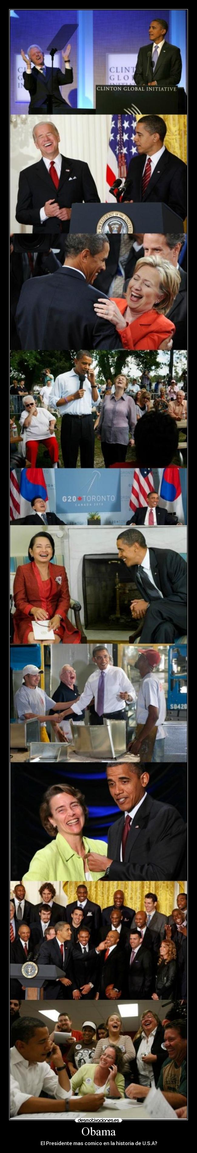 Obama - El Presidente mas comico en la historia de U.S.A?