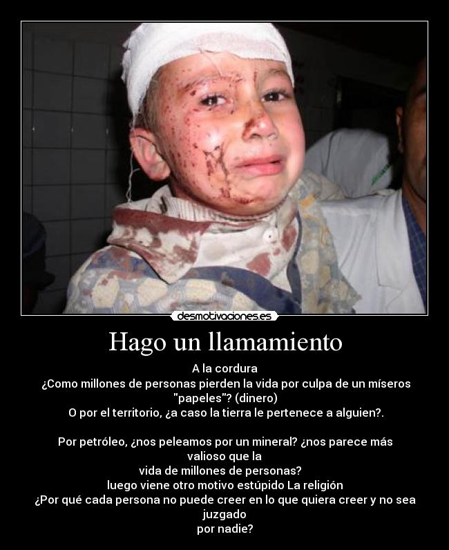 Hago un llamamiento -