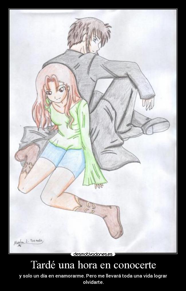 Tardé una hora en conocerte -