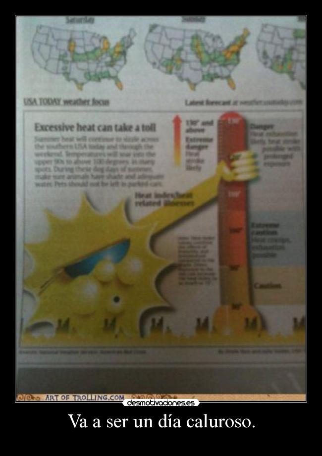 Va a ser un día caluroso. - 