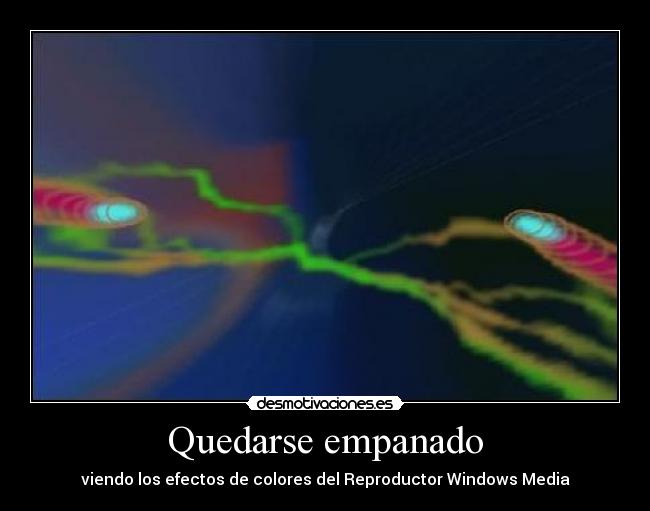 Quedarse empanado - viendo los efectos de colores del Reproductor Windows Media