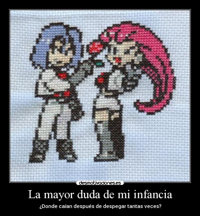 carteles infancia pokemon rocket despegue desmotivaciones