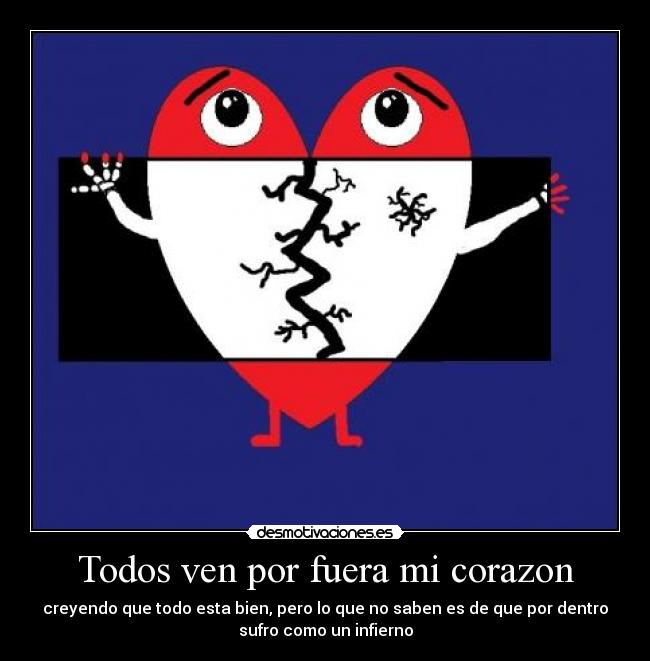 Todos ven por fuera mi corazon - 