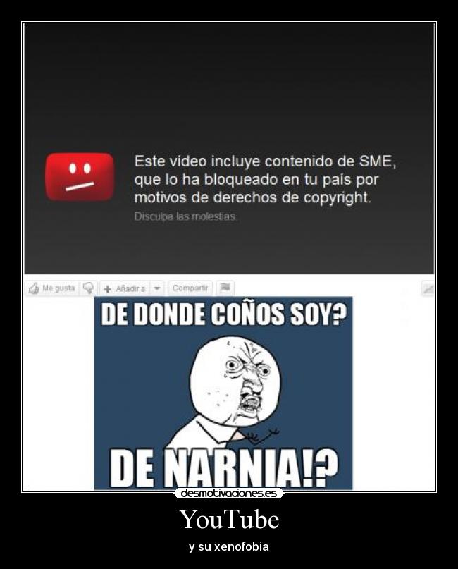 carteles youtube xenofobia desmotivaciones