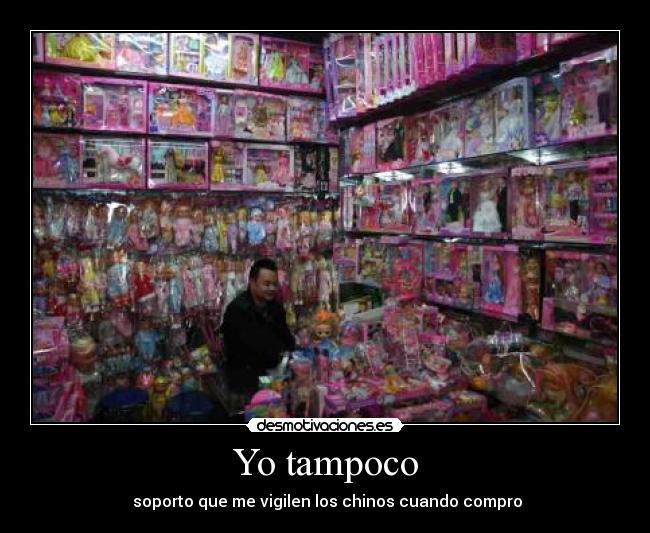 Yo tampoco -  soporto que me vigilen los chinos cuando compro