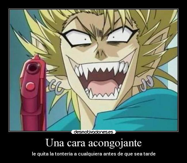 carteles hiruma cara loco desmotivaciones