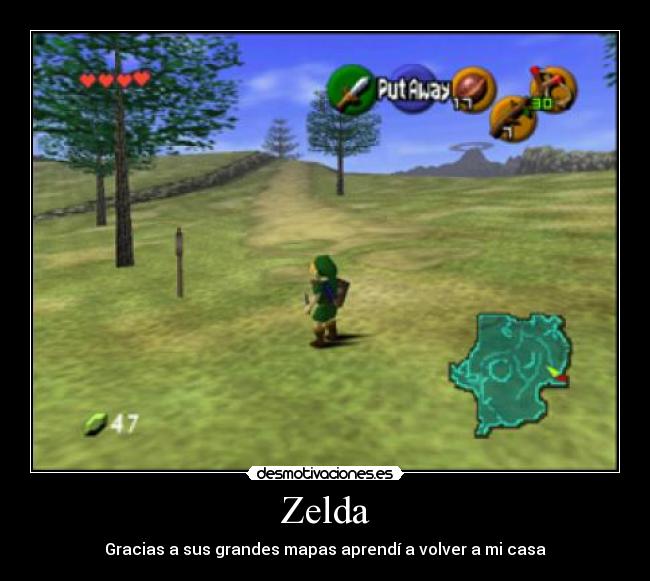 Zelda - Gracias a sus grandes mapas aprendí a volver a mi casa