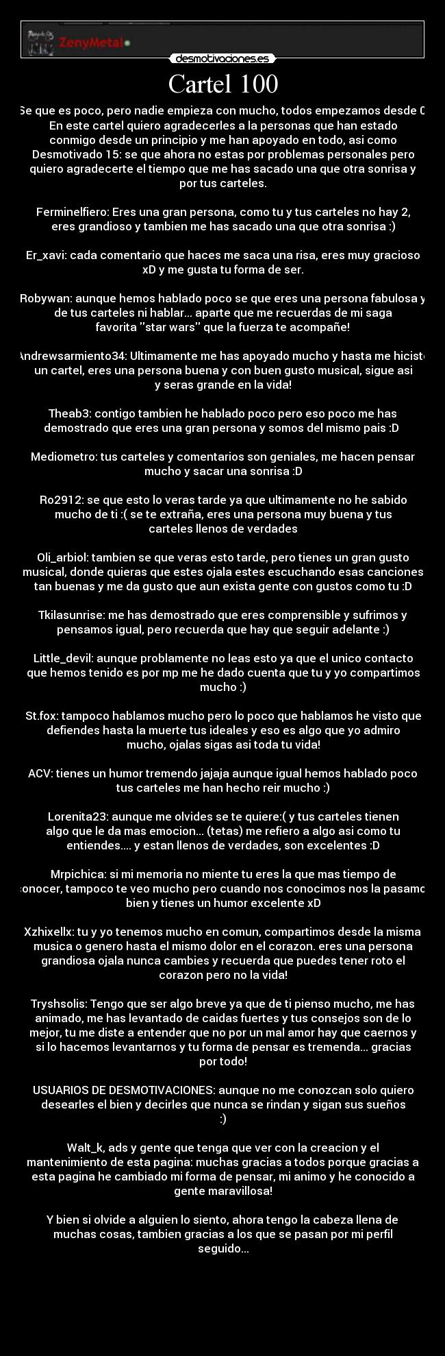 Cartel 100 - 