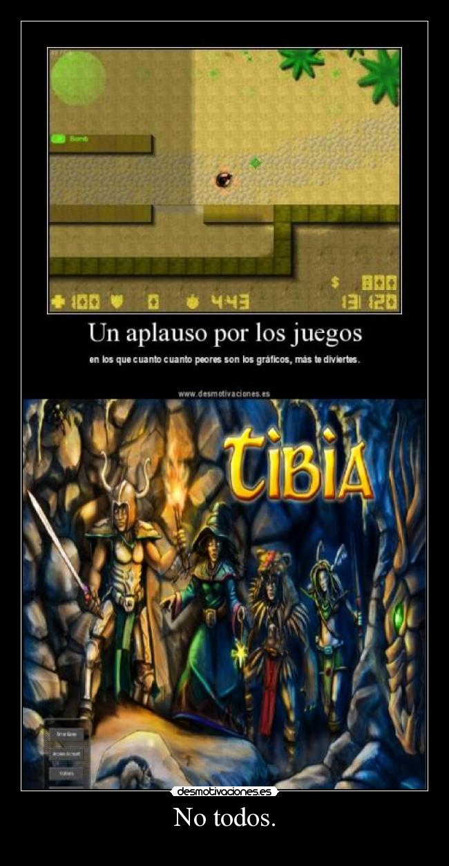 carteles tibia online juegos graficos desmotivaciones