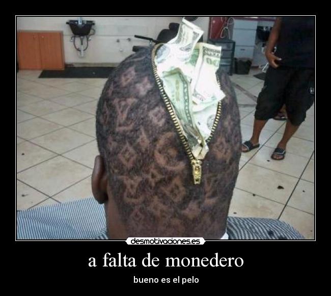 a falta de monedero - bueno es el pelo
