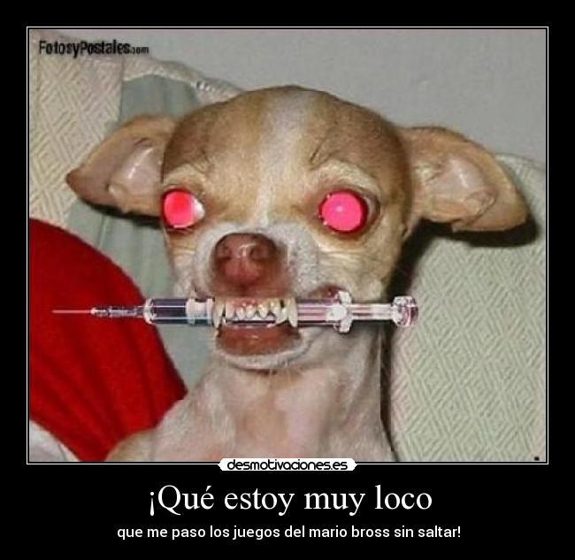 ¡Qué estoy muy loco -