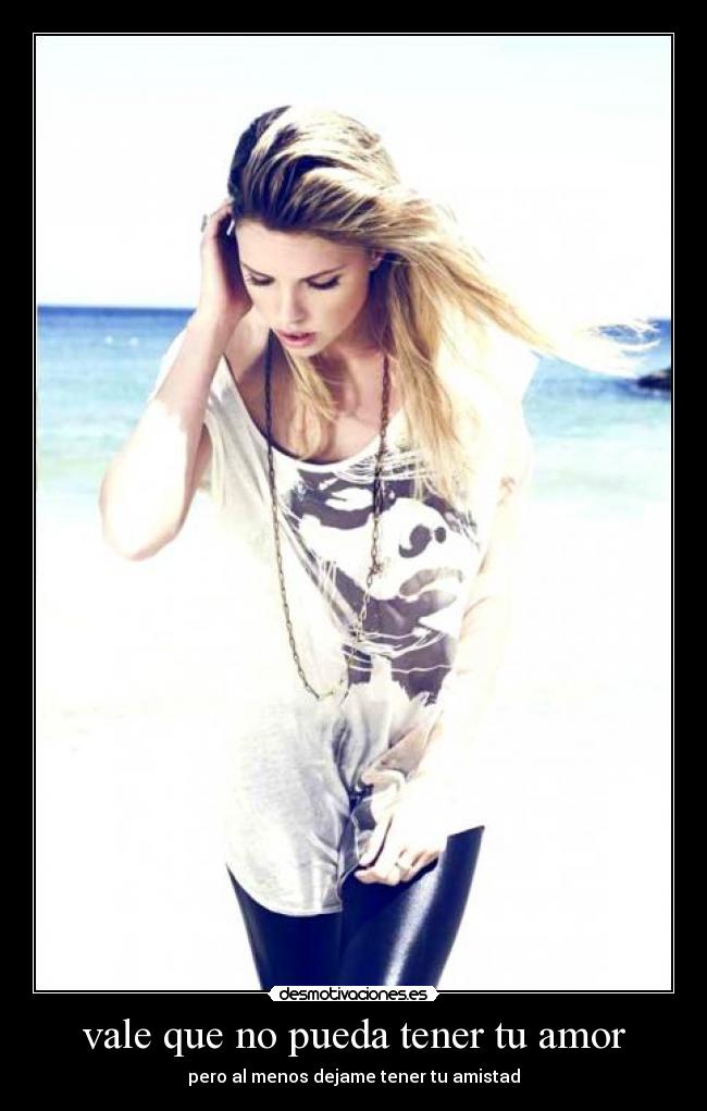 vale que no pueda tener tu amor - pero al menos dejame tener tu amistad