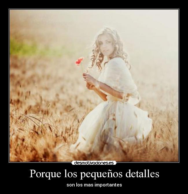Porque los pequeños detalles - son los mas importantes