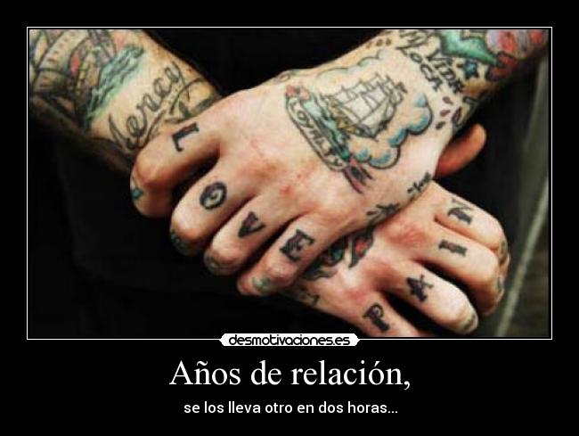 Años de relación, - se los lleva otro en dos horas...
