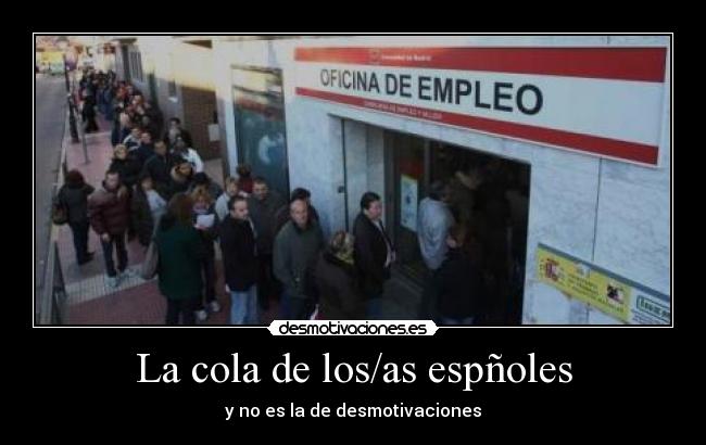 La cola de los/as espñoles -
