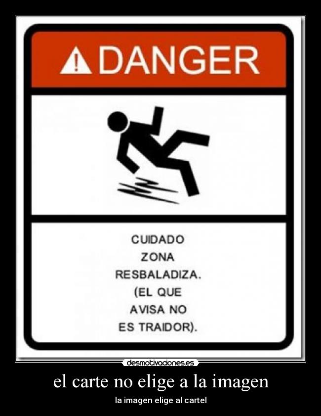 el carte no elige a la imagen - la imagen elige al cartel