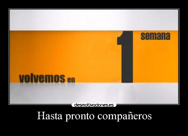 Hasta pronto compañeros - 