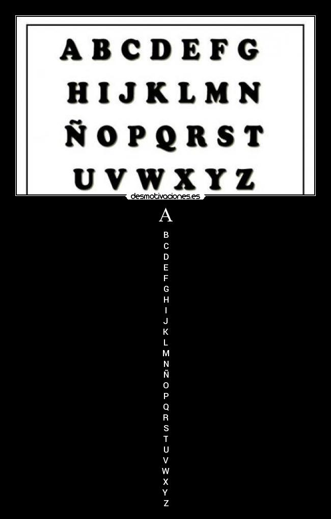 A - B
C
D
E
F
G
H
I
J
K
L
M
N
Ñ
O
P
Q
R
S
T
U
V
W
X
Y
Z