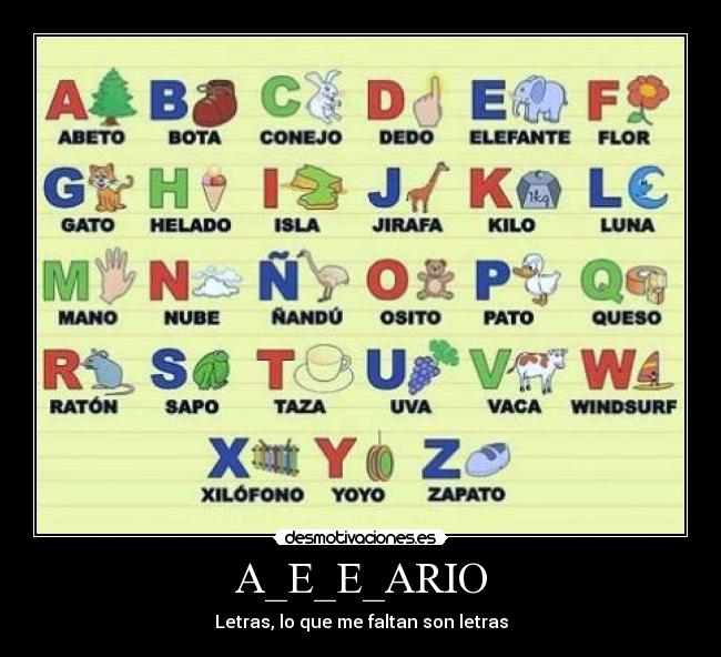 A_E_E_ARIO - Letras, lo que me faltan son letras