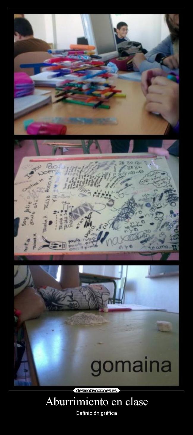 Aburrimiento en clase - Definición gráfica

