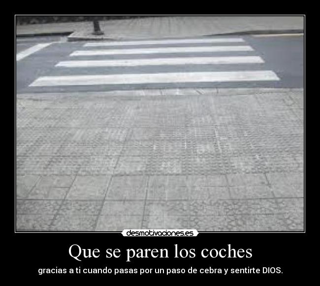 Que se paren los coches -
