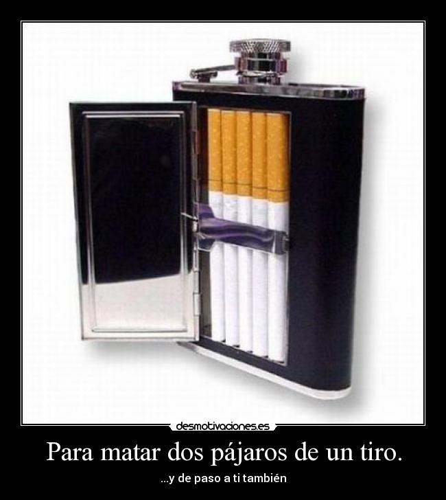 Para matar dos pájaros de un tiro. - ...y de paso a ti también