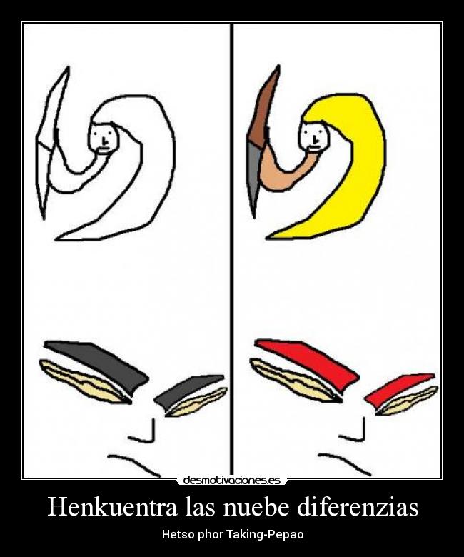 Henkuentra las nuebe diferenzias - Hetso phor Taking-Pepao