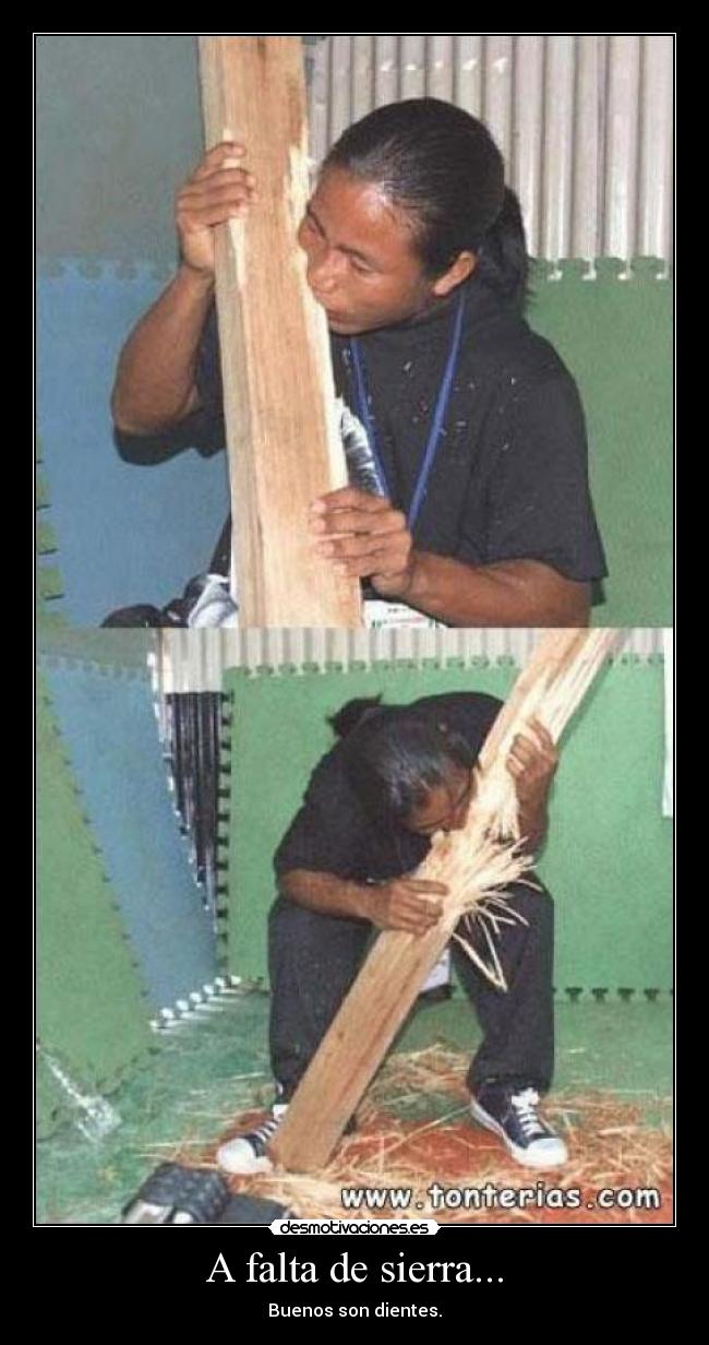 A falta de sierra... -