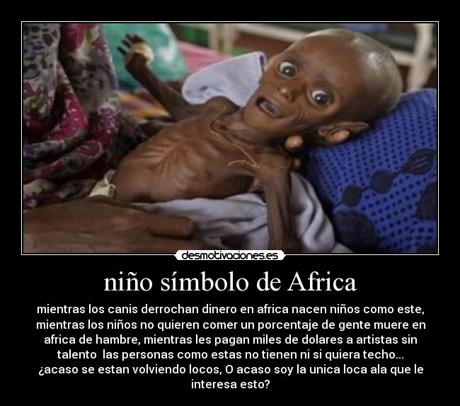 niño símbolo de Africa -