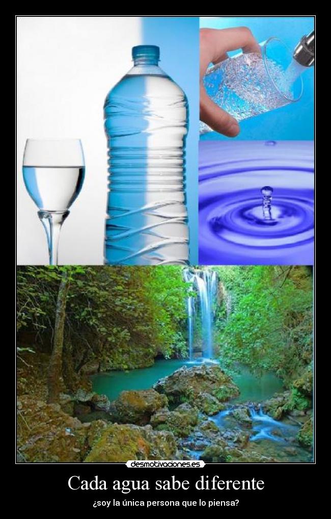 Cada agua sabe diferente - 