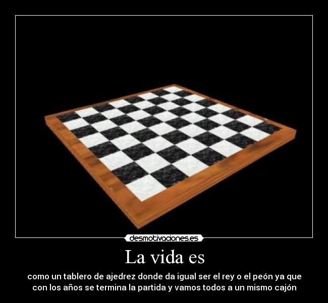 carteles vida ajedrez desmotivaciones